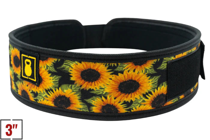 3" Petite Sunflower Weightlifting Belt
