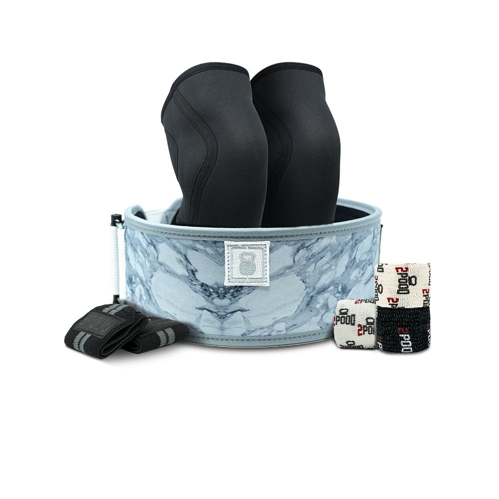4" White Marble Belt Lifting Bundle - 2POOD