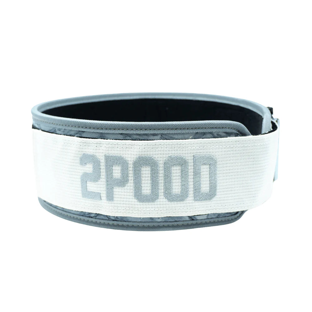 White Marble 4" Weightlifting Belt