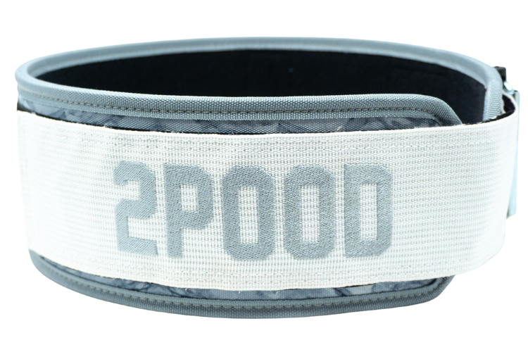 White Marble 4&quot; Weightlifting Belt - 2POOD