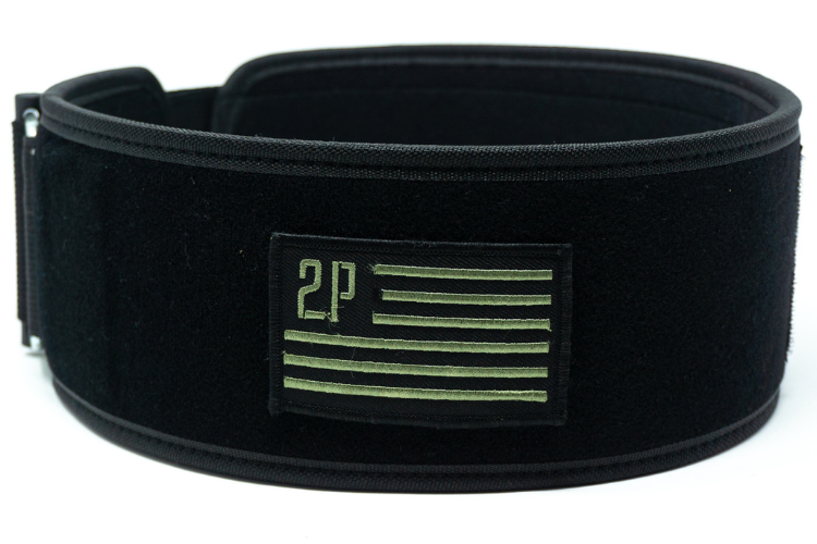 Green Velcro Patch 4&quot; Weightlifting Belt - 2POOD